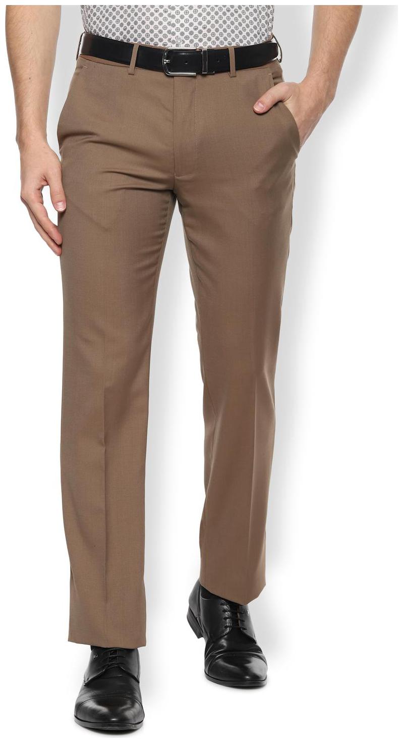 

Van Heusen Men Solid Slim Fit Formal Trouser - Brown