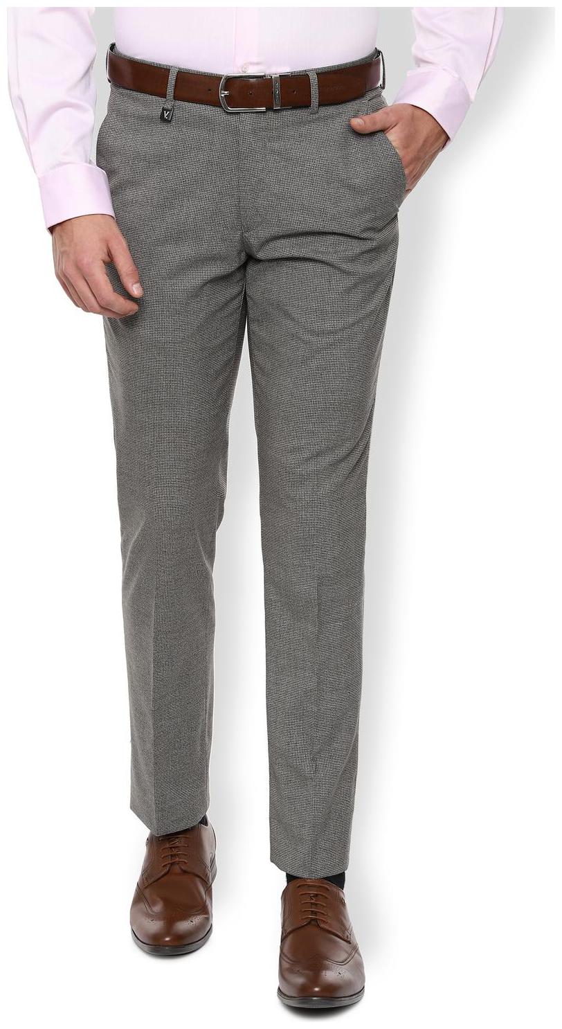 

Van Heusen Men Textured Skinny Fit Formal Trouser - Grey