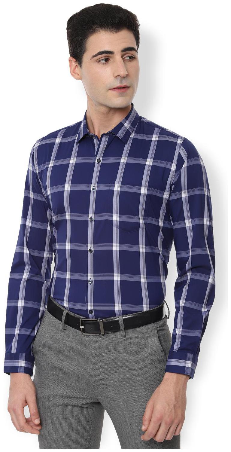 

Van Heusen Men Slim fit Formal Shirt - Navy blue White