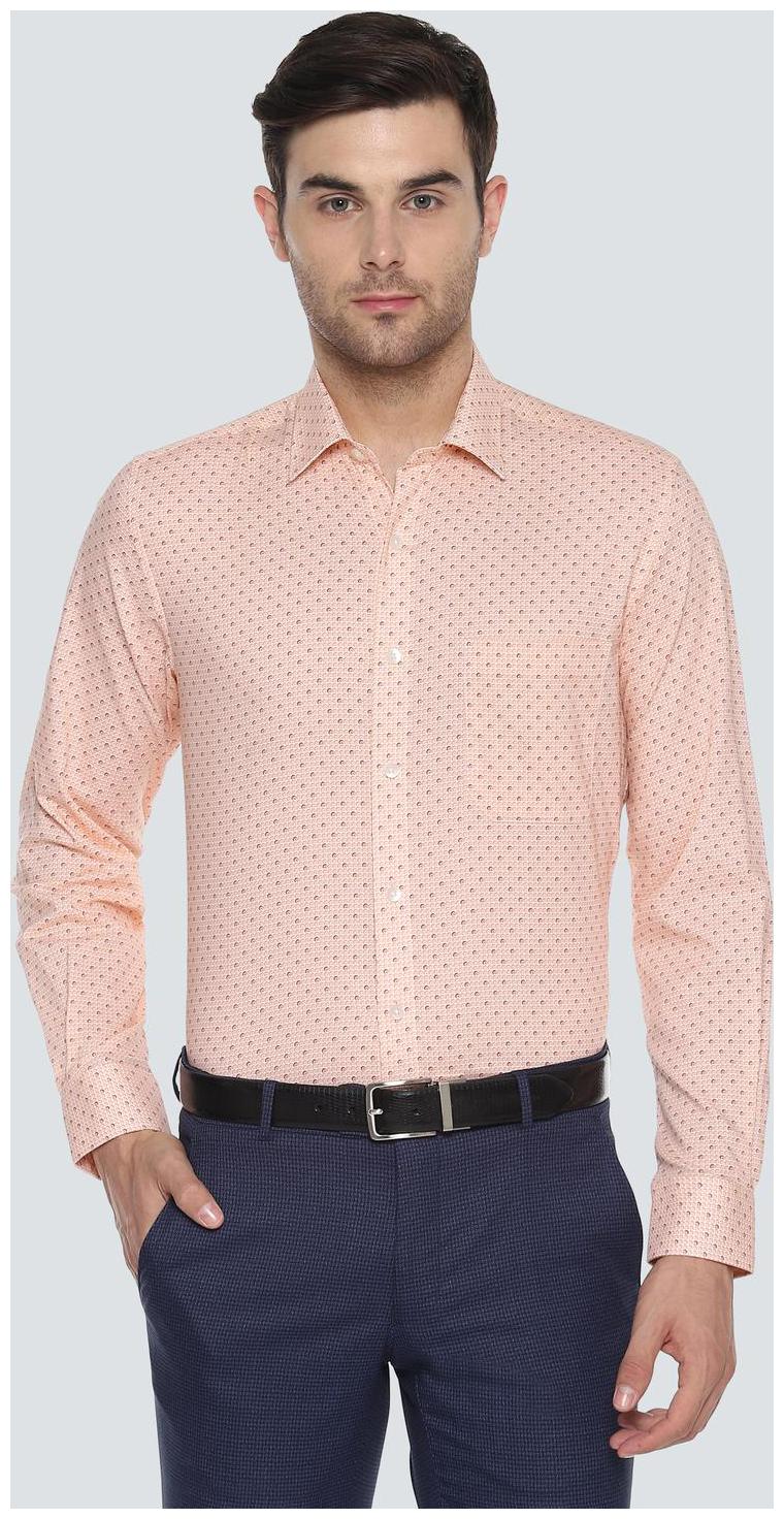 

Louis Philippe Men Orange Printed Slim Fit Casual Shirt