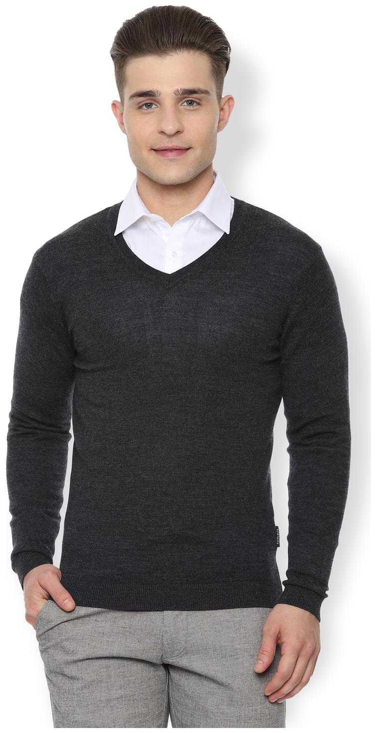 

Van Heusen Men Black V neck Pullover