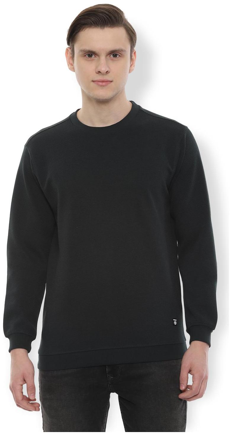 

Van Heusen Men Black Round neck Sweatshirt
