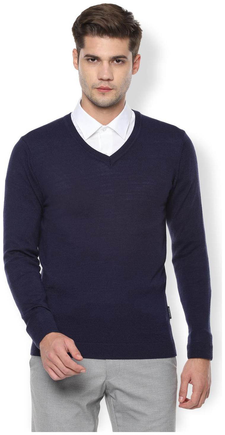 

Van Heusen Men Blended Blue Sweater