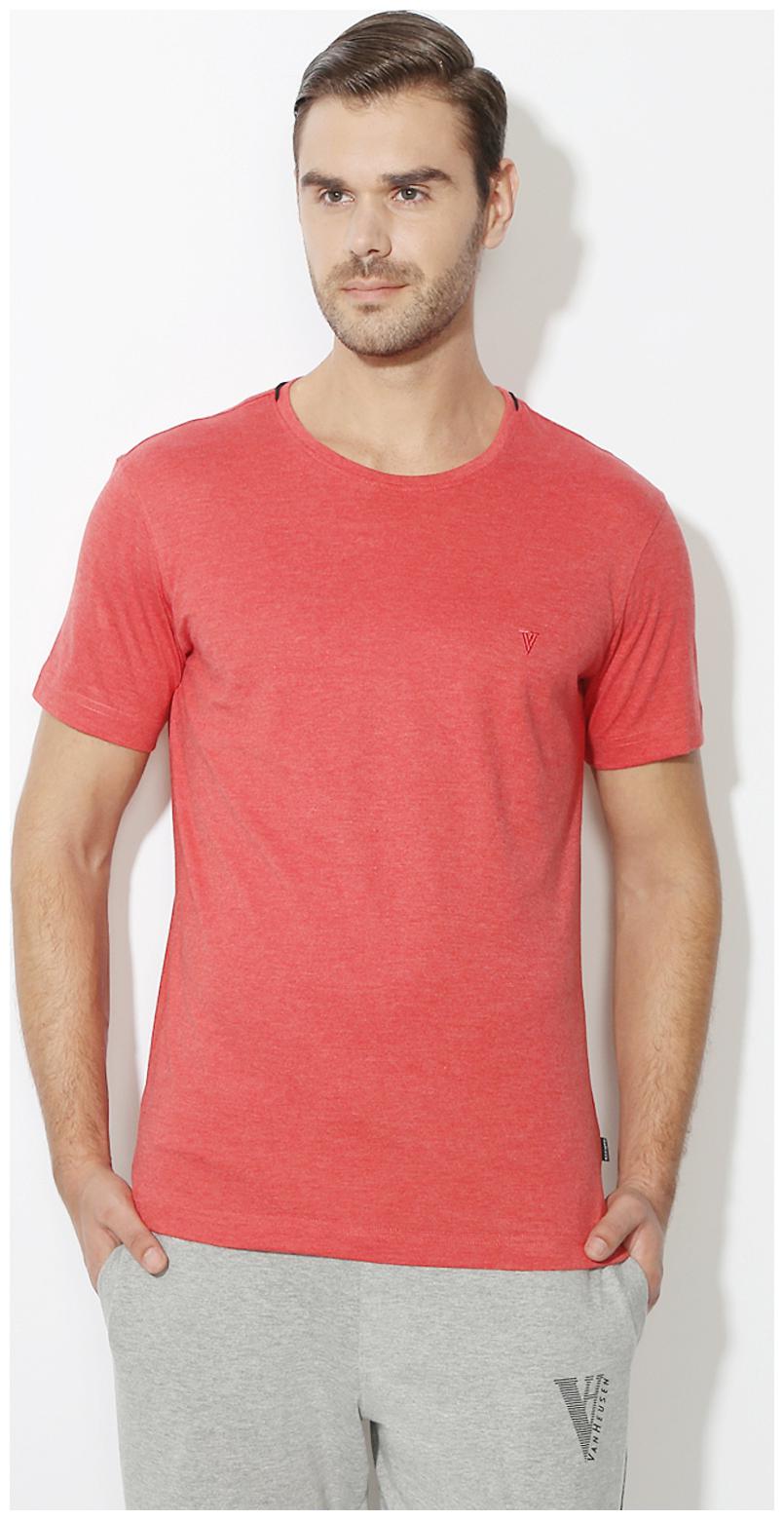 

Van Heusen Men Pink Regular fit Cotton Boat neck T-Shirt - Pack Of 1