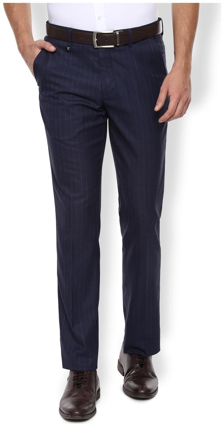 

Van Heusen Men Striped Skinny Fit Formal Trouser - Blue