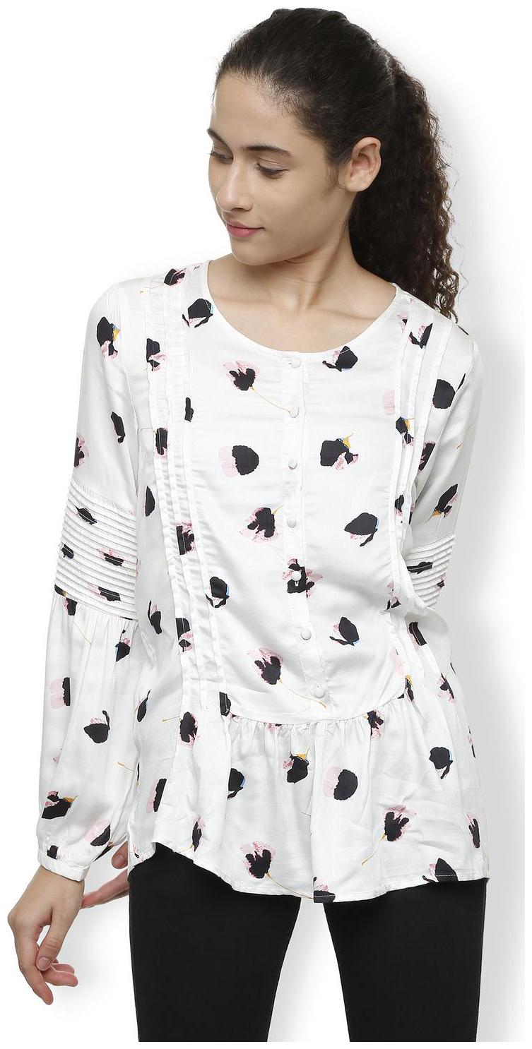 

Van Heusen Women Printed Regular top - White