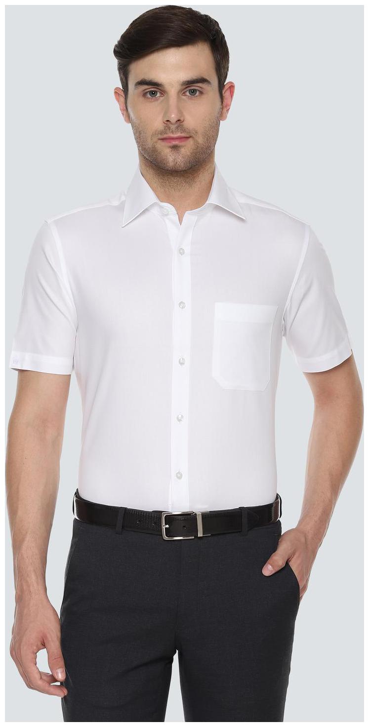 

Louis Philippe Men White Solid Regular Fit Casual Shirt