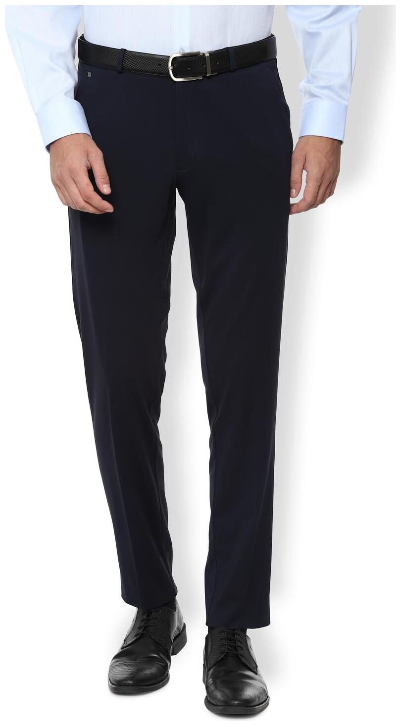 

Van Heusen Men Textured Slim Fit Formal Trouser - Blue