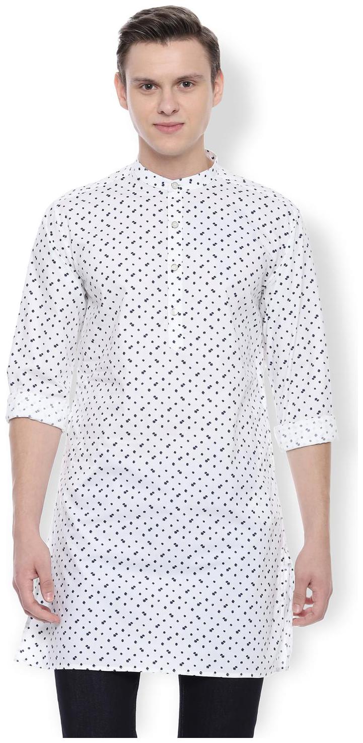

Van Heusen Men White Printed Slim Fit Casual Shirt
