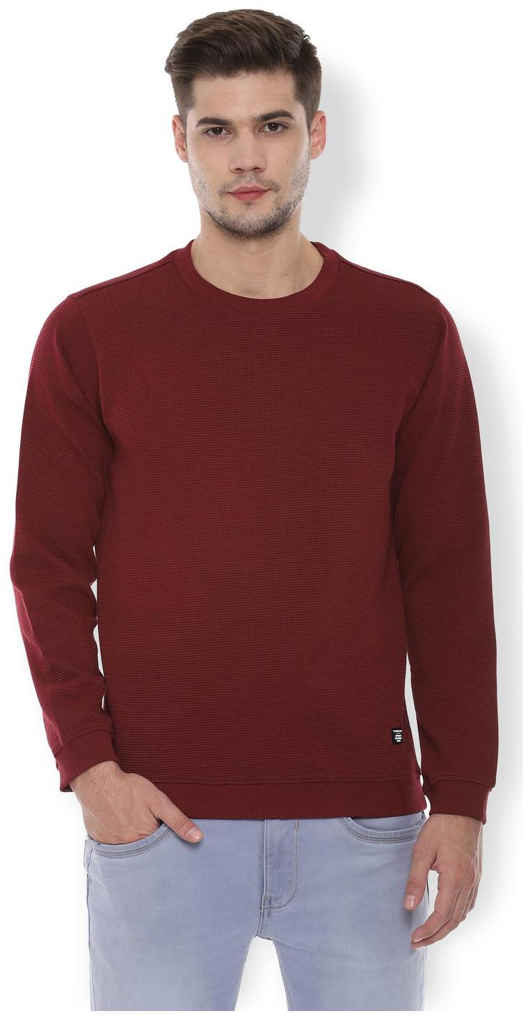 

Van Heusen Men Maroon Round neck Sweatshirt