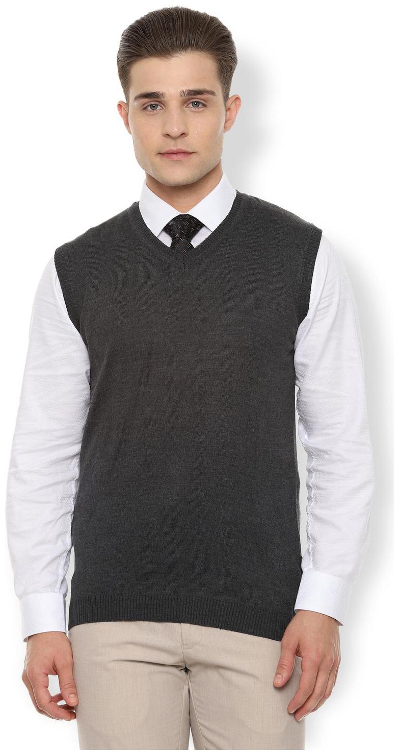 

Van Heusen Men Blended Grey Sweater