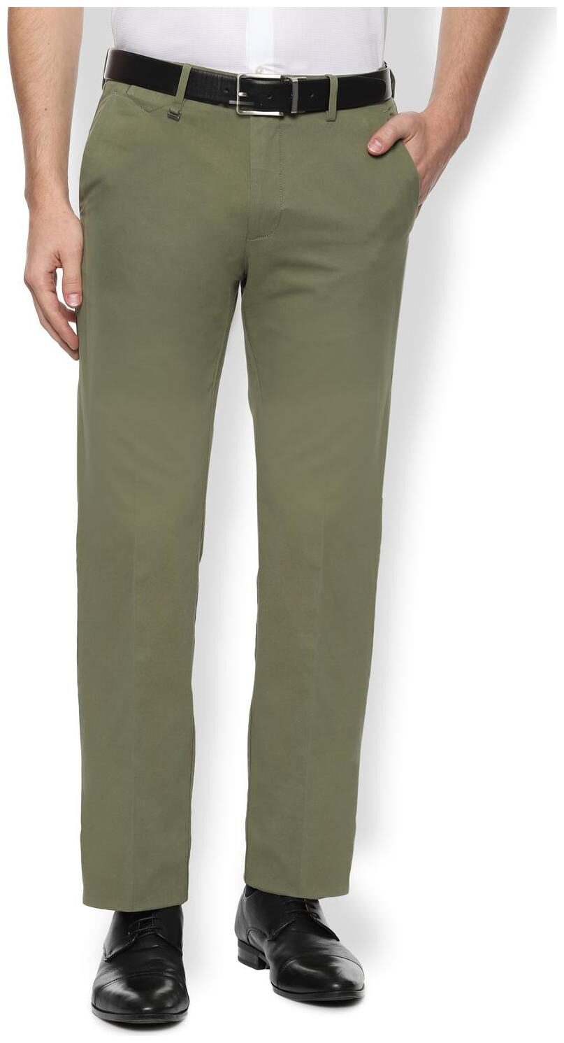 

Van Heusen Men Textured Slim Fit Formal Trouser - Green
