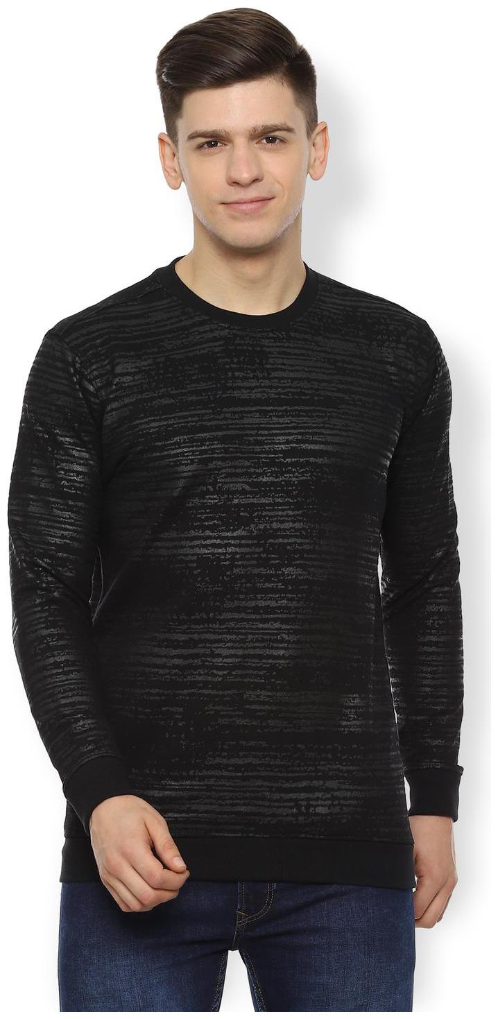 

Van Heusen Men Black Round neck Sweatshirt