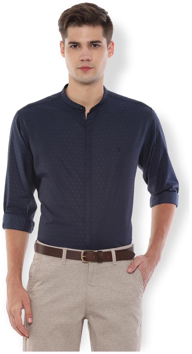 

Van Heusen Men Blue Printed Slim Fit Casual Shirt