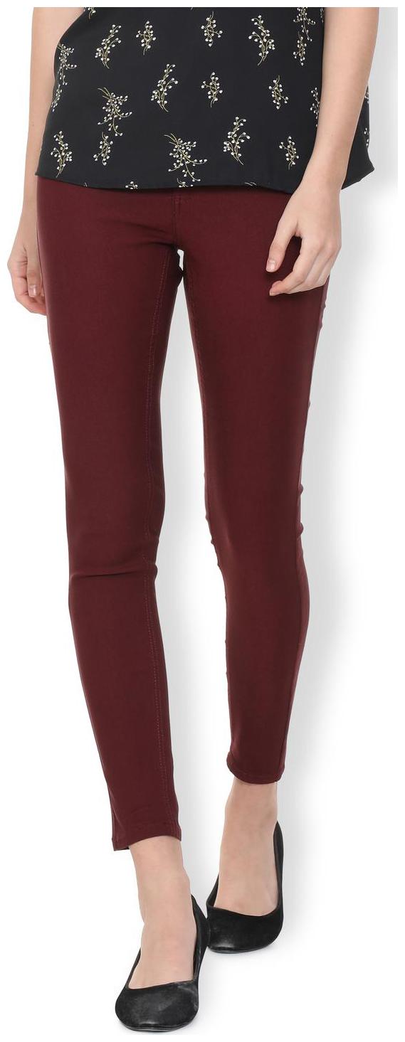 

Van Heusen Women Maroon Regular fit Regular trousers
