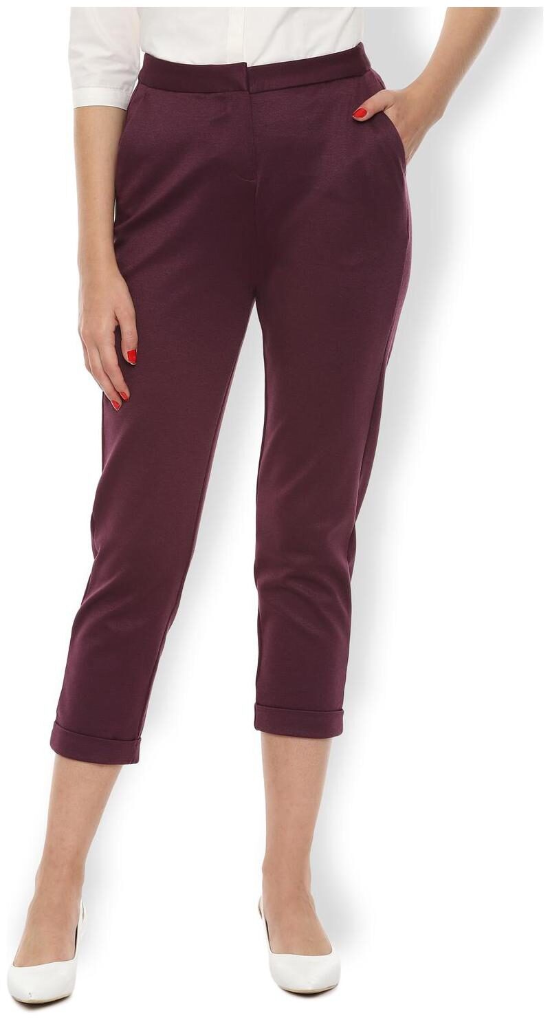 

Van Heusen Women Maroon Regular fit Regular trousers