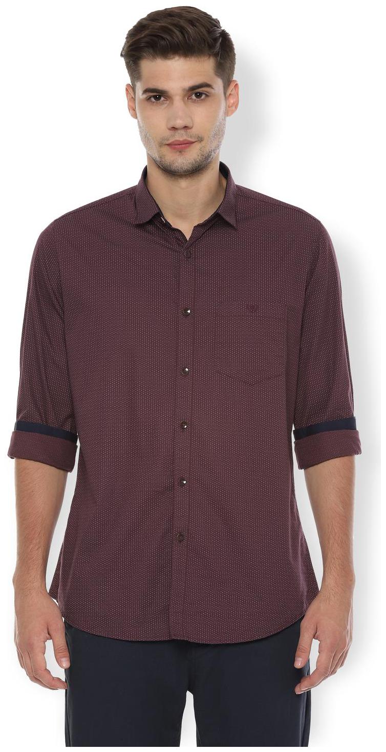 

Van Heusen Men Maroon Printed Slim Fit Casual Shirt