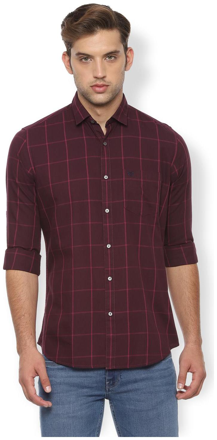 

Van Heusen Men Purple Checked Slim Fit Casual Shirt