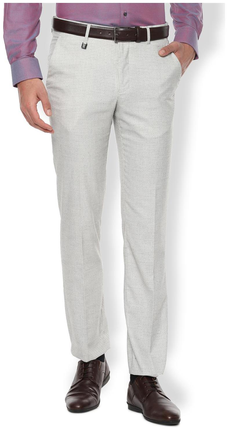 

Van Heusen Men Checked Slim Fit Formal Trouser - White