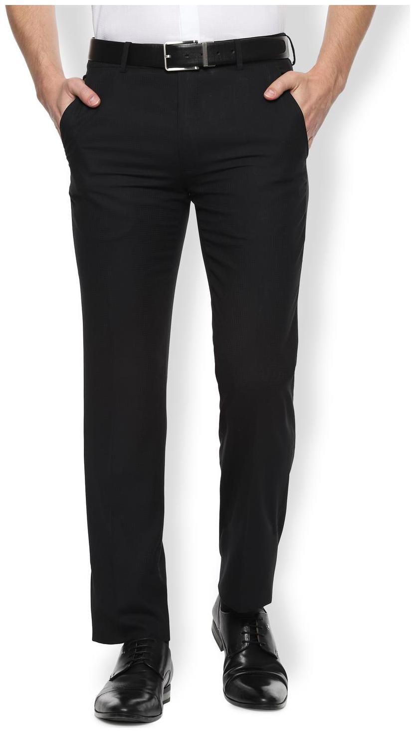 

Van Heusen Men Textured Slim Fit Formal Trouser - Black