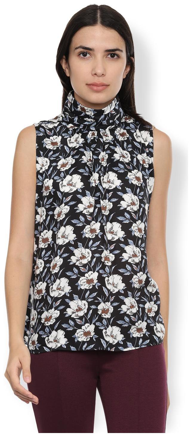 

Van Heusen Women Printed Regular top - Black