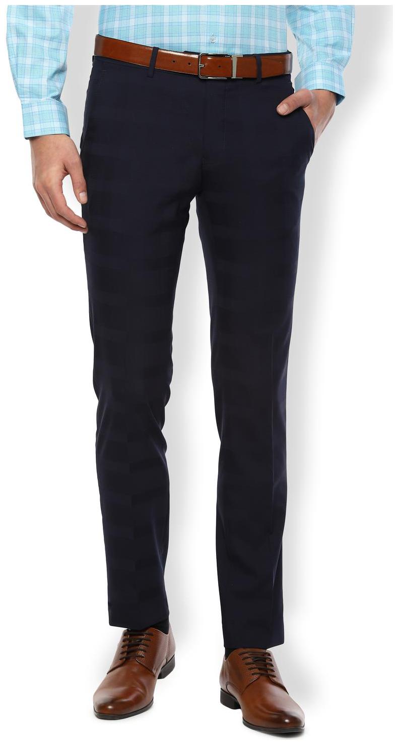 

Van Heusen Men Textured Slim Fit Formal Trouser - Black