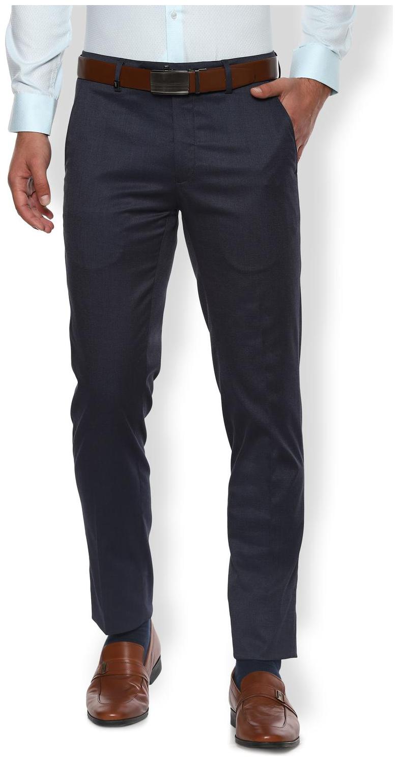 

Van Heusen Men Textured Slim Fit Formal Trouser - Blue