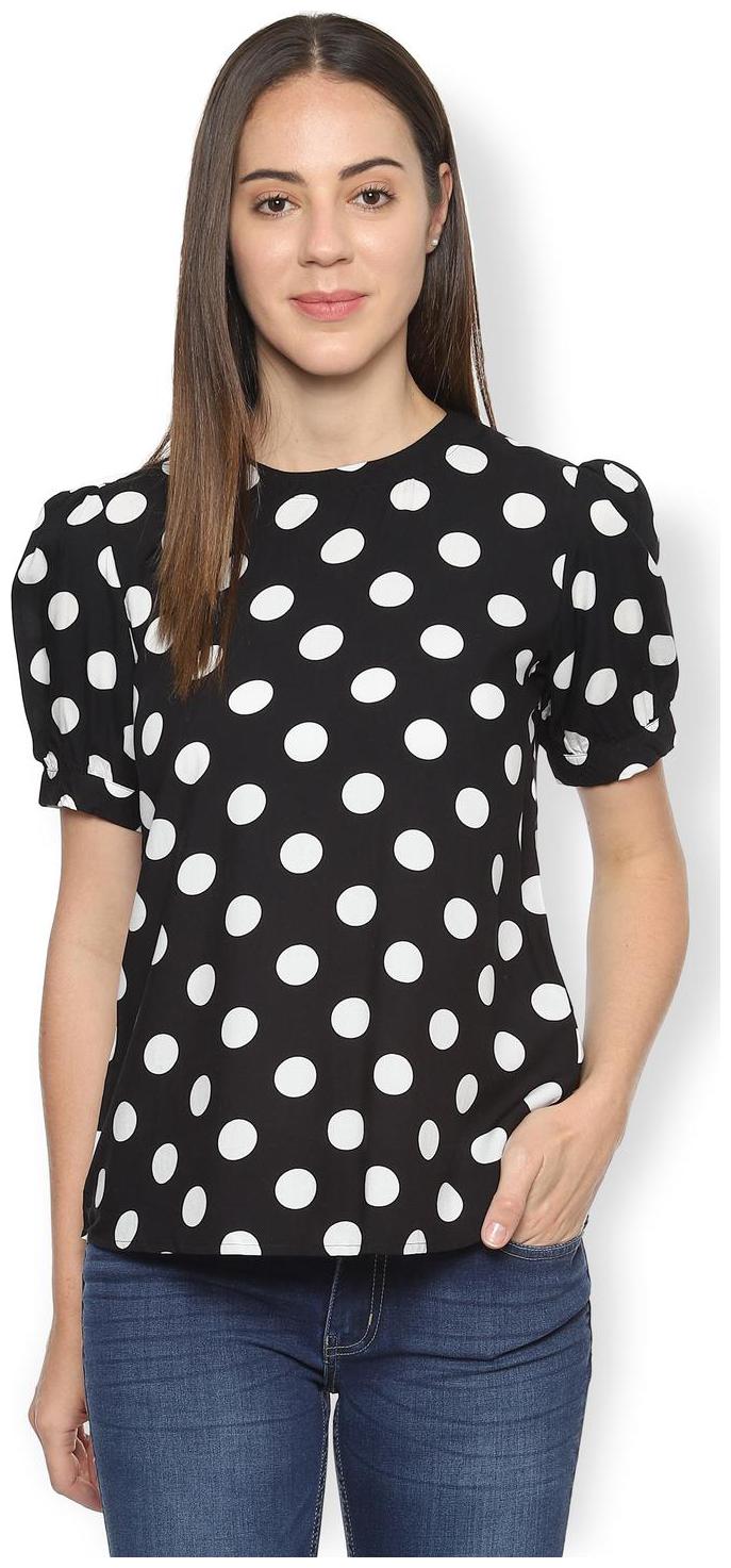 

Van Heusen Women Polka dots Regular top - Black