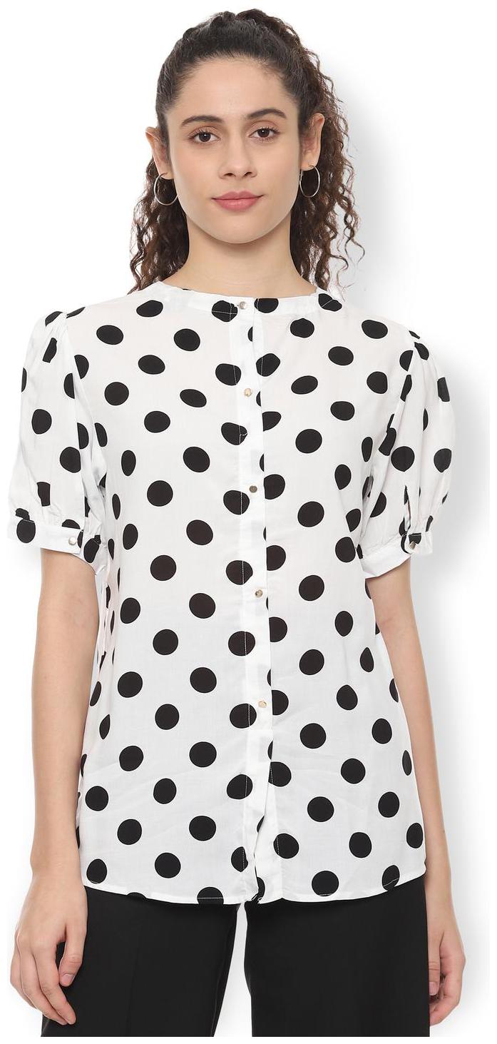 

Van Heusen Women Polka dots Regular top - White