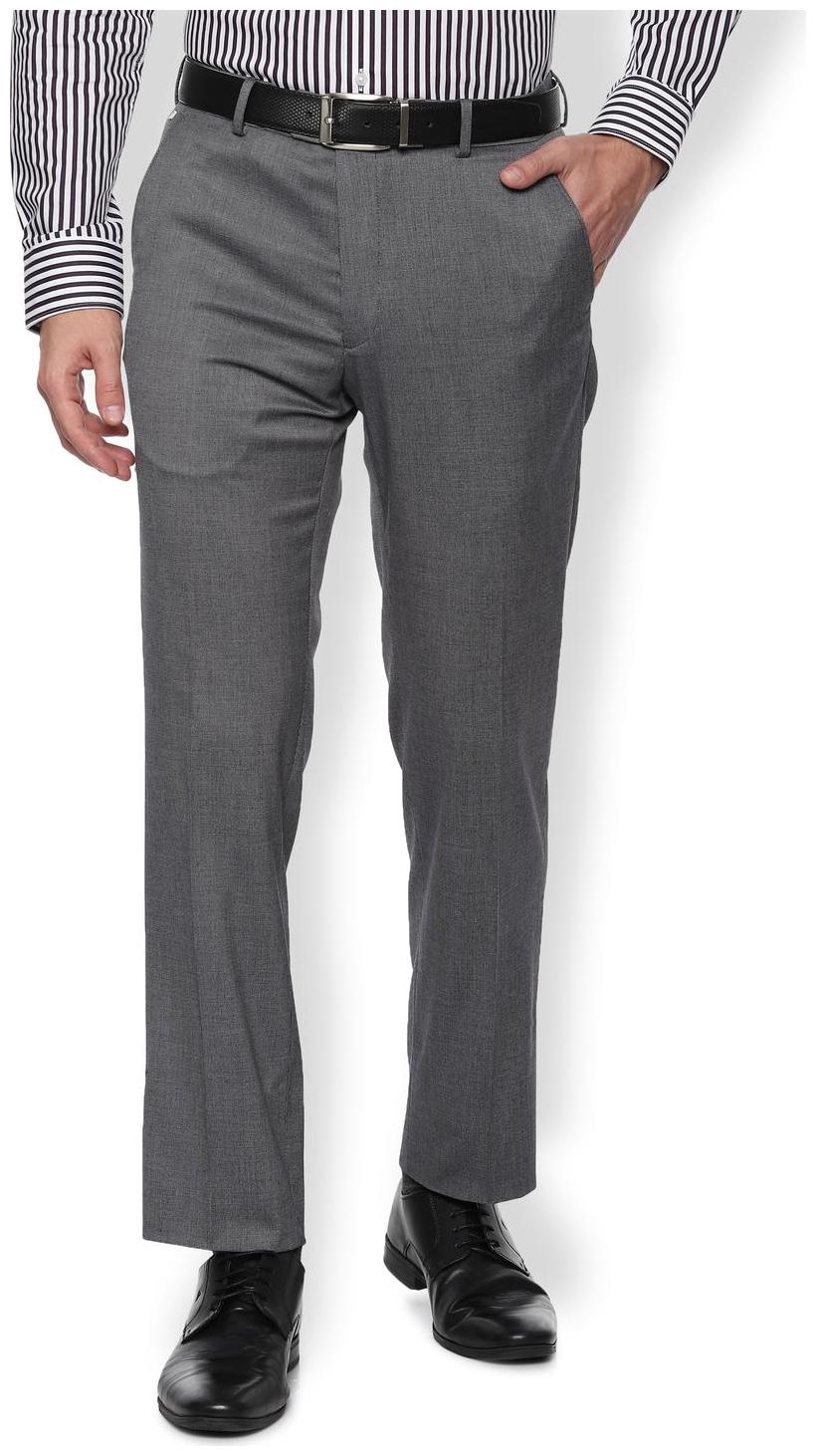 

Van Heusen Men Textured Slim Fit Formal Trouser - Grey