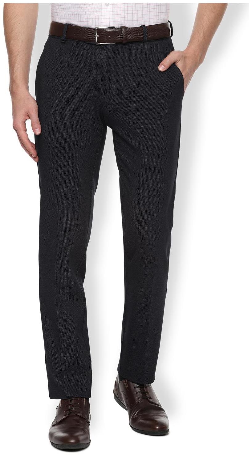 

Van Heusen Men Textured Slim Fit Formal Trouser - Black