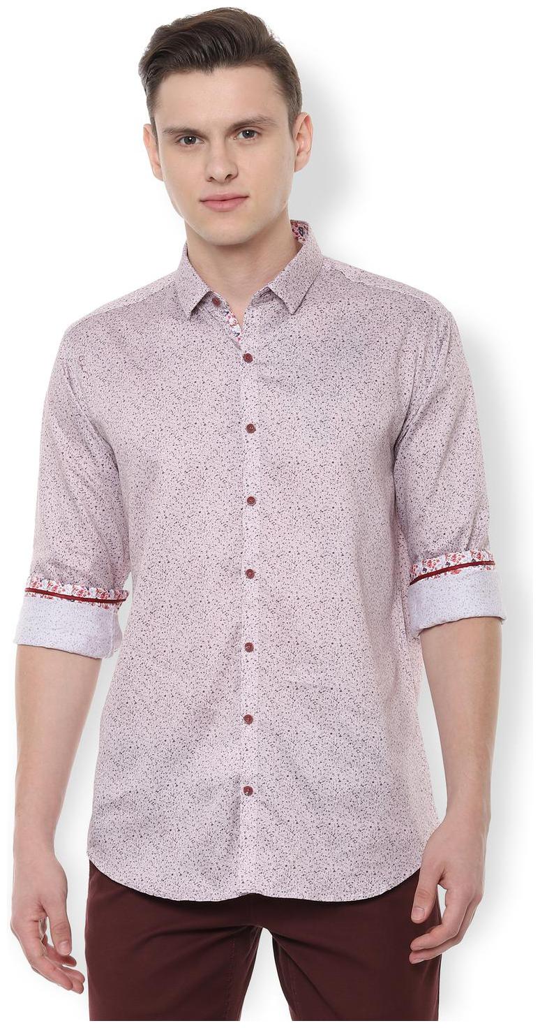 

Van Heusen Men Pink Printed Slim Fit Casual Shirt