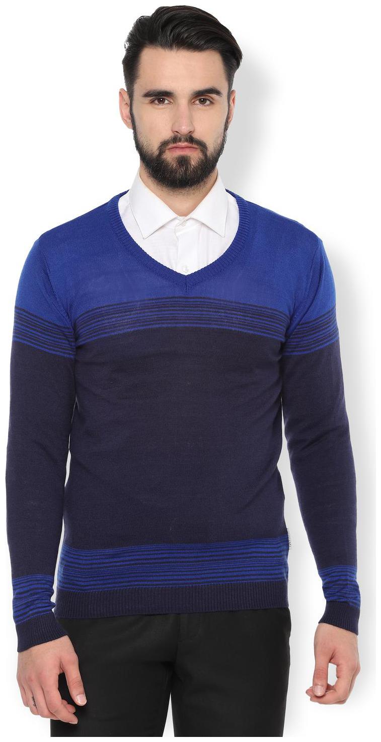 

Van Heusen Men Blended Pullover Blue
