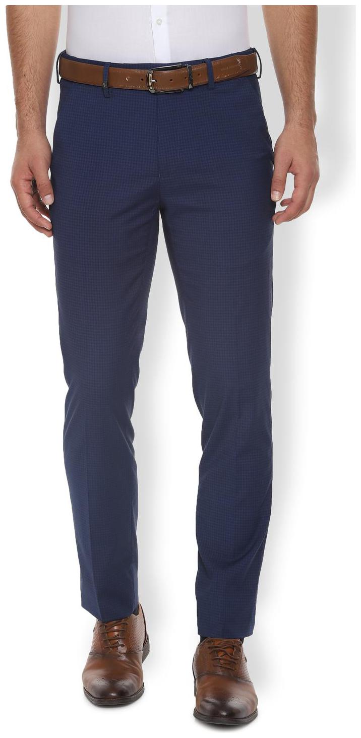 

Van Heusen Men Textured Slim Fit Formal Trouser - Blue