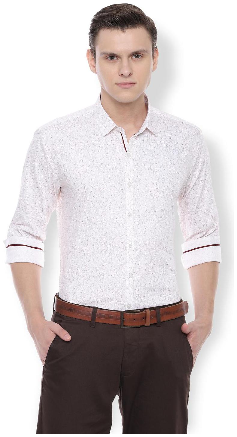 

Van Heusen Men White Weaved Slim Fit Casual Shirt