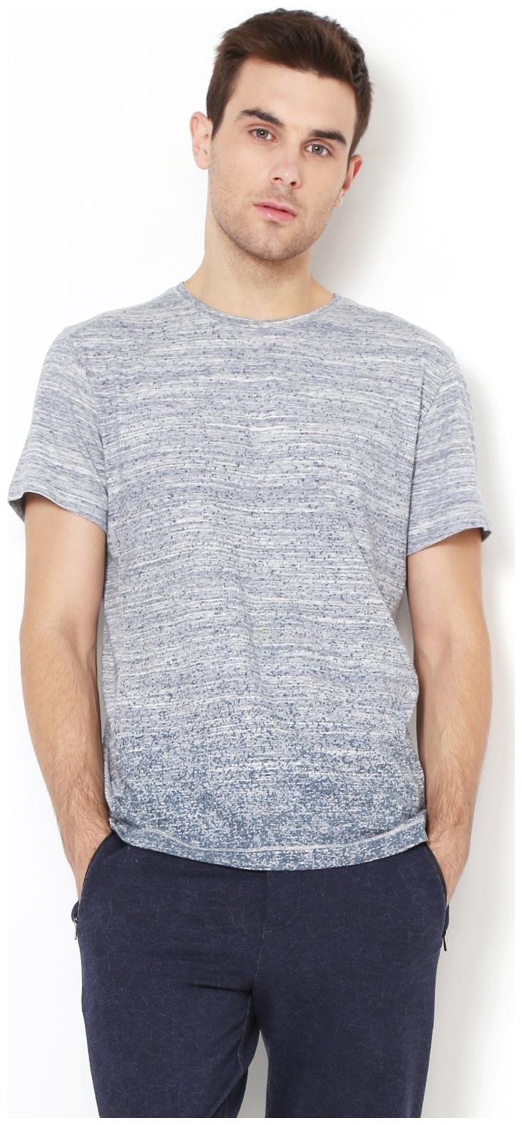 

Van Heusen Men s Solid T-Shirt - Blue