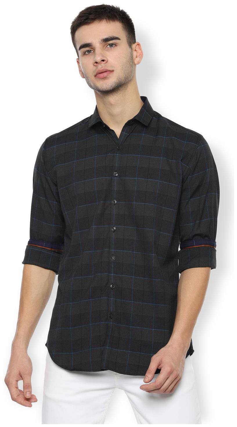 

Van Heusen Men Black Checked Slim Fit Casual Shirt