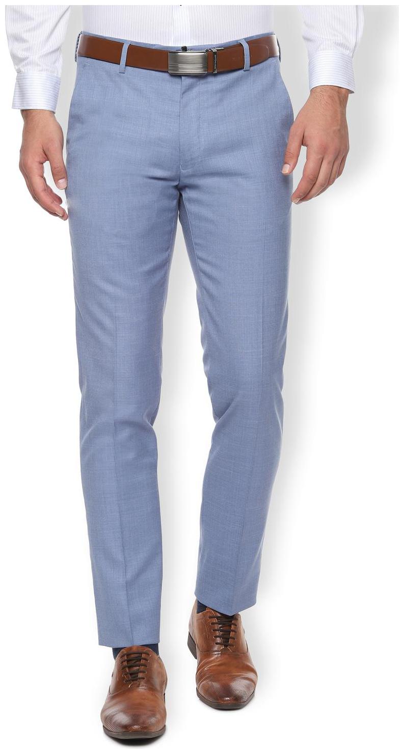 

Van Heusen Men Textured Slim Fit Formal Trouser - Blue