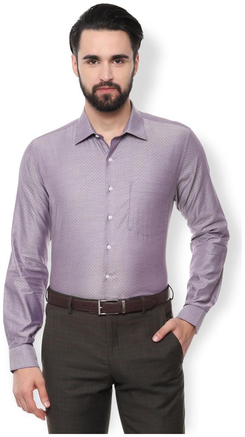 

Van Heusen Men Purple Textured Slim Fit Casual Shirt