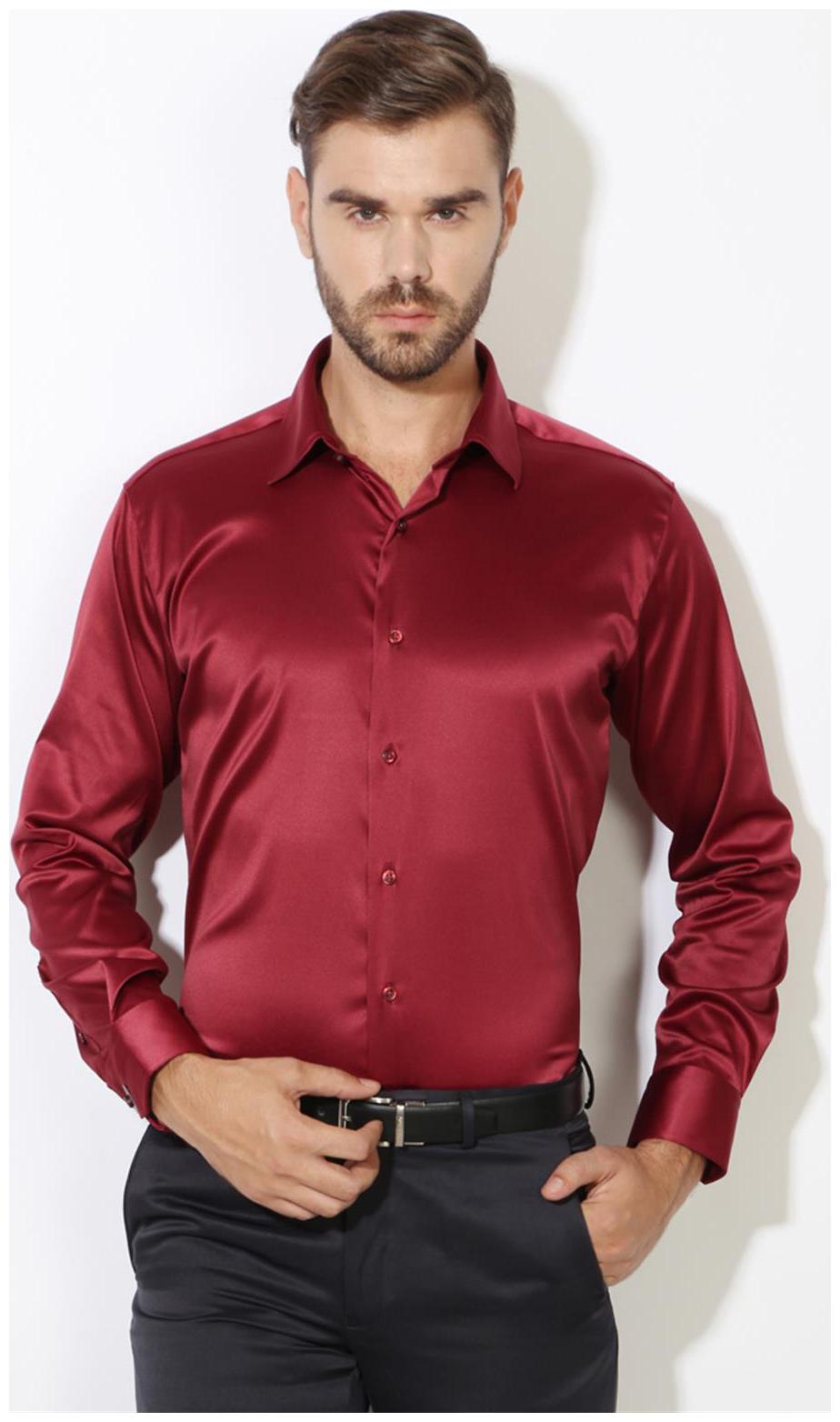 

Van Heusen Men Maroon Solid Slim Fit Casual Shirt