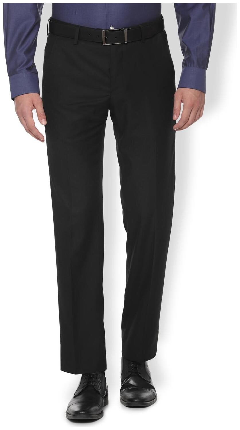 

Van Heusen Men Textured Slim Fit Formal Trouser - Black