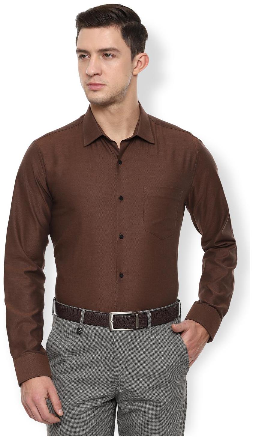 

Van Heusen Men Slim fit Formal Shirt - Brown