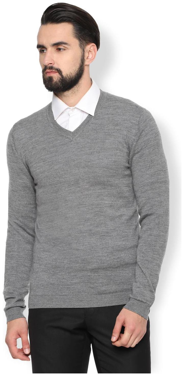 

Van Heusen Men Wool Pullover Grey
