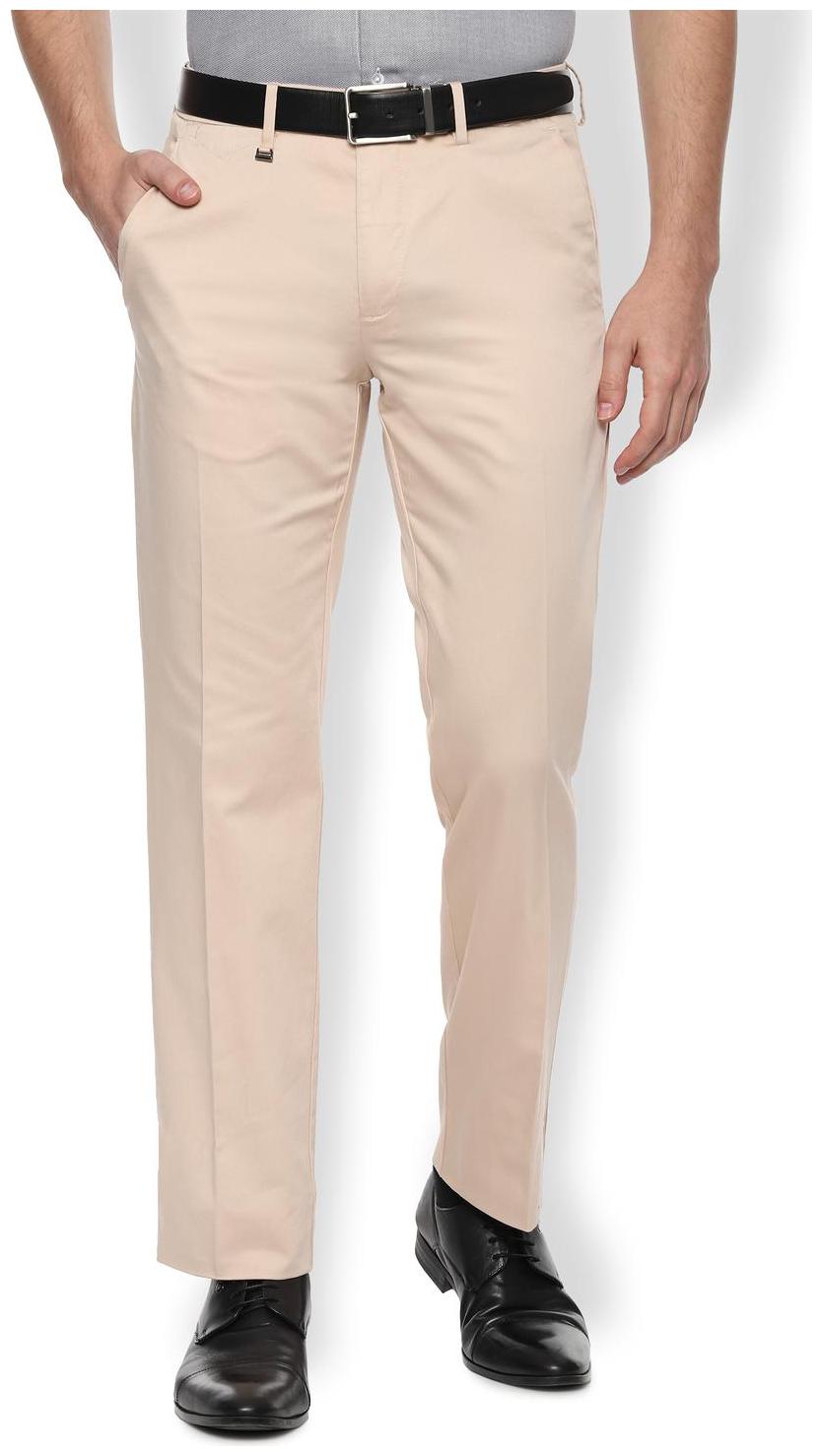 

Van Heusen Men Solid Slim Fit Formal Trouser - Beige