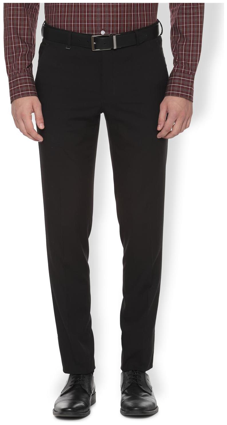 

Van Heusen Men Solid Skinny Fit Formal Trouser - Black