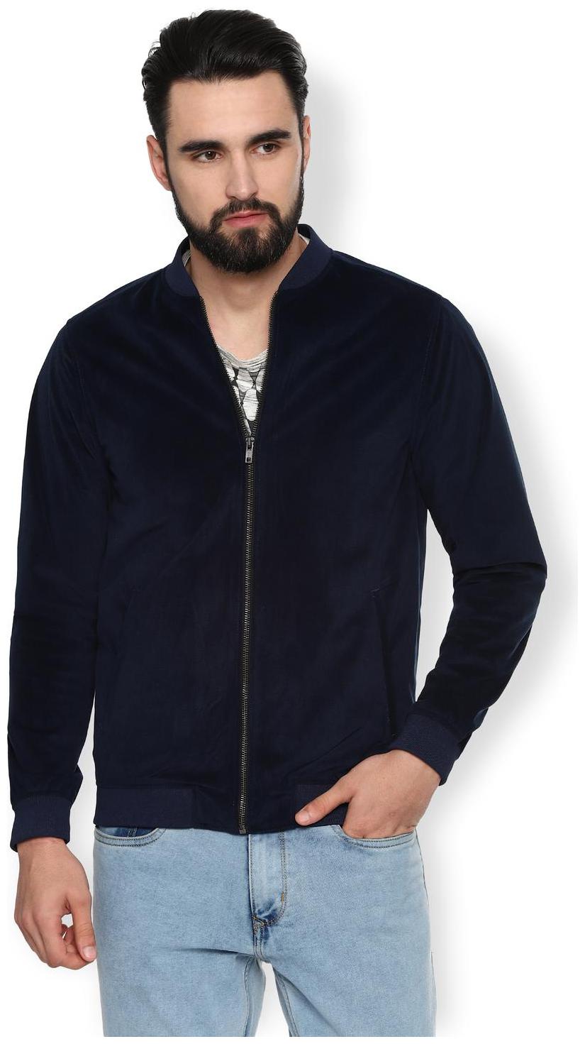 

Van Heusen Men Polyester Bomber Jacket Blue