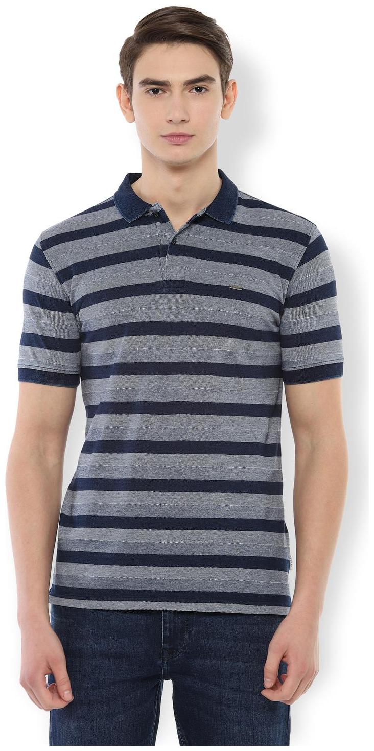 

Van Heusen Men Navy blue Regular fit Cotton Polo collar T-Shirt - Pack Of 1