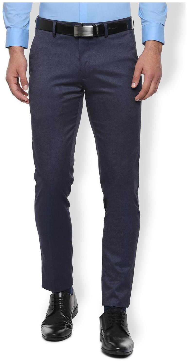 

Van Heusen Men Textured Slim Fit Formal Trouser - Blue