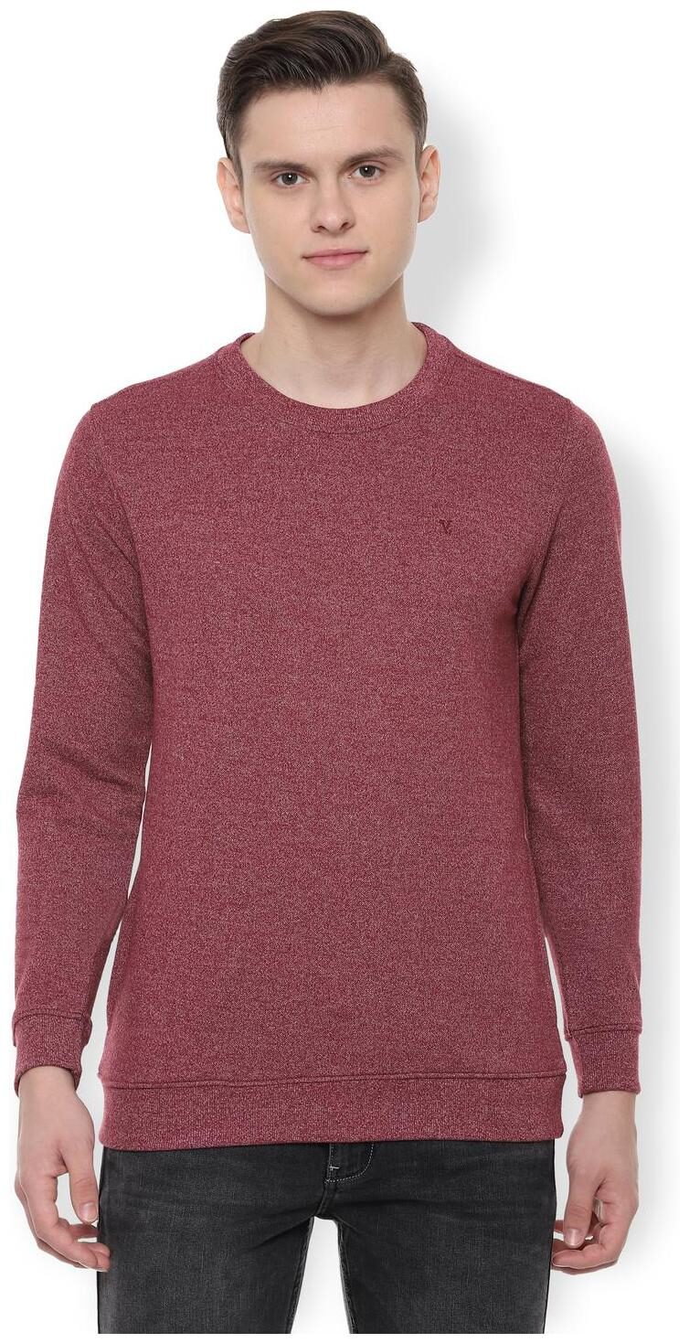

Van Heusen Men Maroon Round neck Sweatshirt