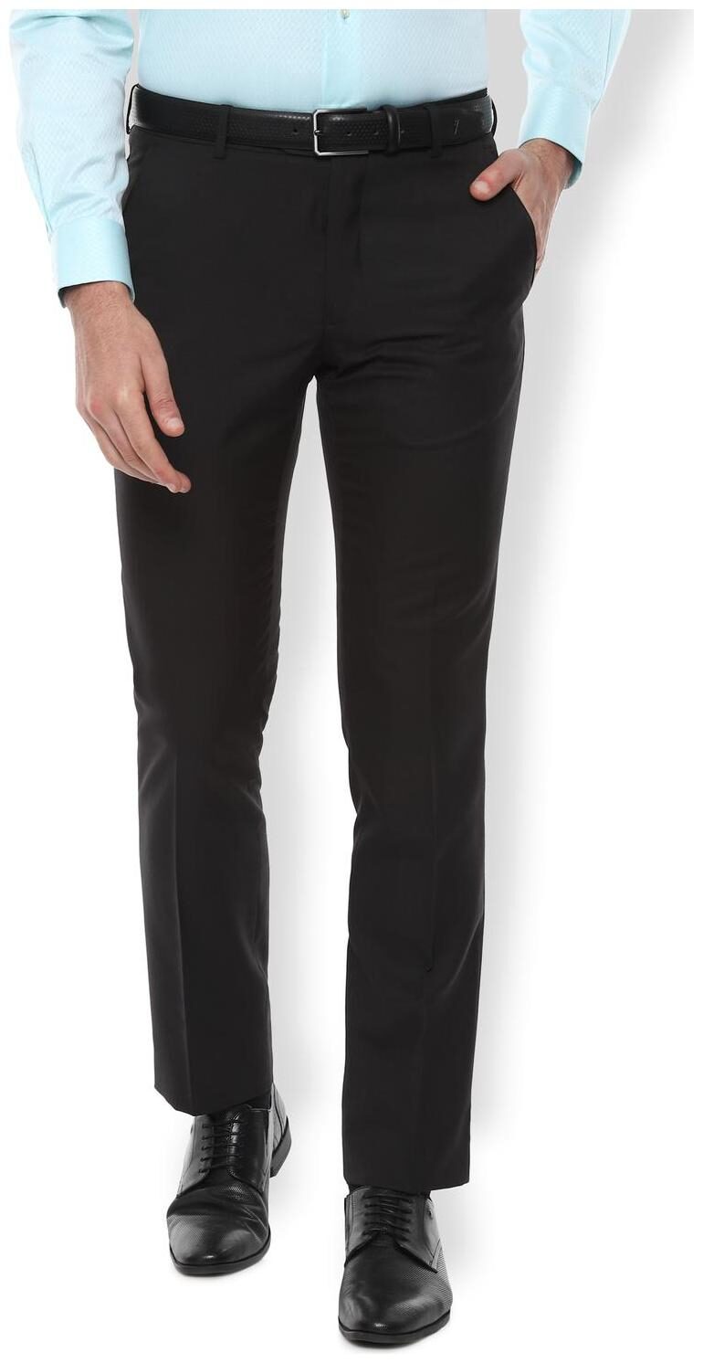 

Van Heusen Men Textured Slim Fit Formal Trouser - Black